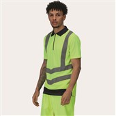 Regatta TRS189 Pro Yellow/Navy Two Tone Hi Vis Polo Shirt