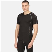 Regatta TRS227 Pro Black Short Sleeve Base Layer Top 180g