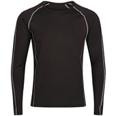 Regatta TRS228 Pro Black Long Sleeve Base Layer Top 180g