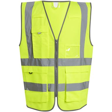 Regatta TRS251 Pro Yellow Zipped Hi Vis Executive Vest