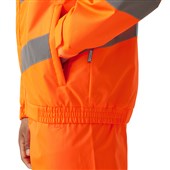 Regatta TRW457 Pro Contract Dover Orange Waterproof Padded Fleece Lined Hi Vis Jacket