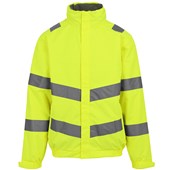 Regatta TRW457 Pro Contract Dover Yellow Waterproof Padded Fleece Lined Hi Vis Jacket