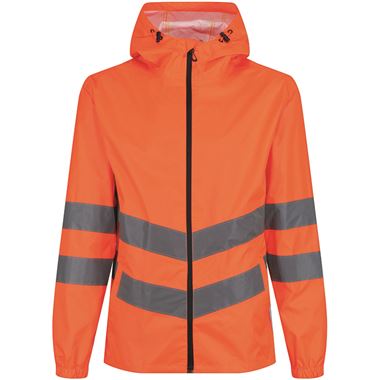 Regatta TRW497 Pro Orange Hi Vis Waterproof Packaway Jacket