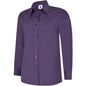 Uneek UC711 Ladies Long Sleeve Poplin Shirt 120g