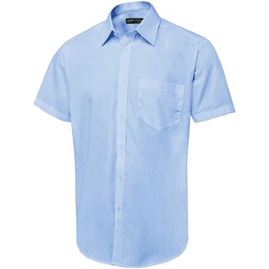 Uneek UC714 Mens Tailored Fit Short Sleeve Poplin Shirt 120g