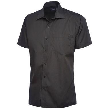 Uneek UC714 Mens Tailored Fit Short Sleeve Poplin Shirt 120g