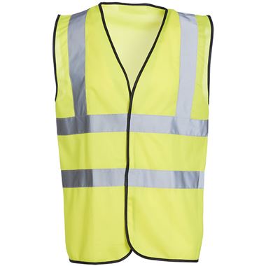 Yellow Hi Vis Vest - Fully Conforms EN ISO 20471 Class 2