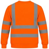 Uneek UC813 Rail Orange Hi Vis Crew Neck Sweatshirt