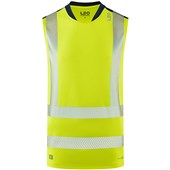 Leo Workwear Bradwell Yellow EcoViz Performance Sleeveless Hi Vis T-Shirt