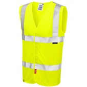 Leo Workwear Milford Yellow EcoViz Limited Fire Spread Hi Vis Vest