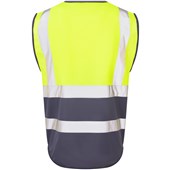 Leo Workwear Lynton W11 Zipped Two Tone Hi Vis Superior Waistcoat