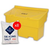 Winter Kit One - Grit Bin with 8 x 25kg White De-icing Salt