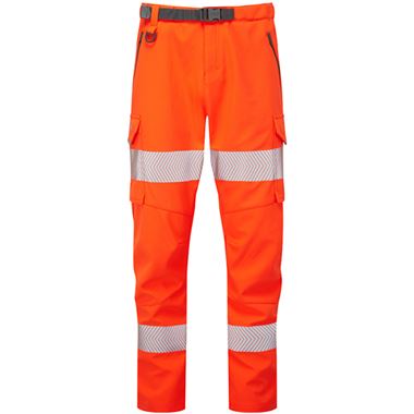 Leo Workwear Starcross Orange EcoViz Stretch Women's Hi Vis Work Trouser