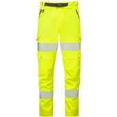 Leo Workwear Starcross Yellow EcoViz Stretch Women's Hi Vis Work Trouser