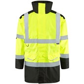 Leo Workwear Tawstock Yellow EcoViz 4K Baffle Lined Waterproof Hi Vis Jacket