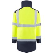 Leo Workwear Tawstock Yellow EcoViz 4K Baffle Lined Waterproof Hi Vis Jacket