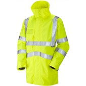 Leo Workwear Yellow EcoViz Waterproof Breathable 3-in-1 Hi Vis Clovelly Jacket with Torrington Bodywarmer