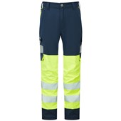 Leo Workwear Winswell EcoViz Women's Yellow Stretch Hi Vis Cargo Trouser
