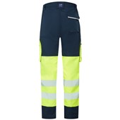 Leo Workwear Winswell EcoViz Women's Yellow Stretch Hi Vis Cargo Trouser