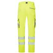 Leo Workwear Winsford EcoViz Yellow Stretch Hi Vis Cargo Trouser