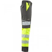 Leo Workwear Winsford EcoViz Yellow Stretch Hi Vis Cargo Trouser