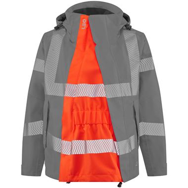 Leo Workwear Rail Orange EcoViz Maternity Expander for Rosemoor Women's Hi Vis Jacket