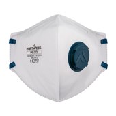 Portwest P210 FFP2 Valved Dolomite Fold Flat Disposable Masks (Pack 3)