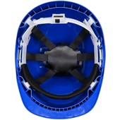 Portwest PH55 Endurance Safety Helmet with Deluxe Chin Strap - Vented Slip Ratchet Short Peak