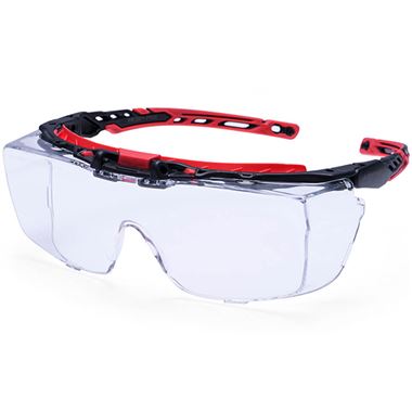 Portwest PR03 Deluxe Wrap Overspec Safety Glasses - Anti Scratch & Anti Fog