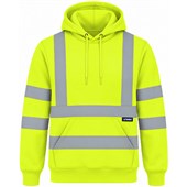 Uneek UC814 Yellow Hi Vis Hooded Sweatshirt