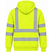 Uneek UC814 Yellow Hi Vis Hooded Sweatshirt