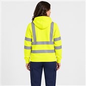Uneek UC814 Yellow Hi Vis Hooded Sweatshirt